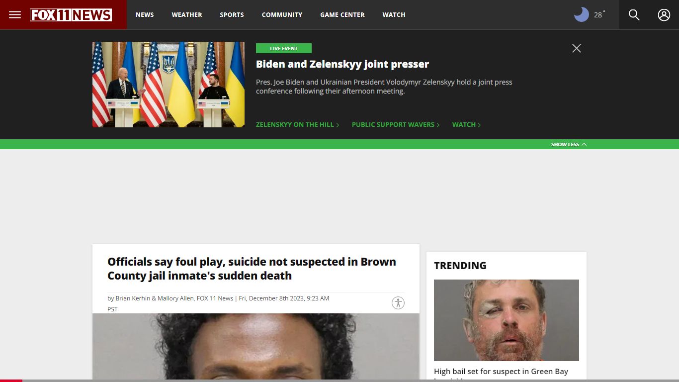 Probe begins on Brown County jail inmate's sudden death