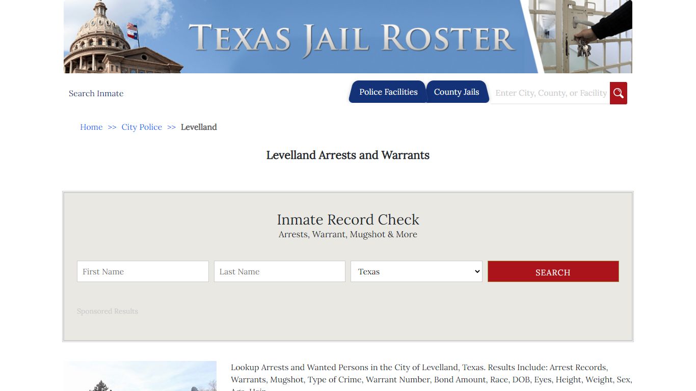 Levelland Arrests and Warrants | Jail Roster Search